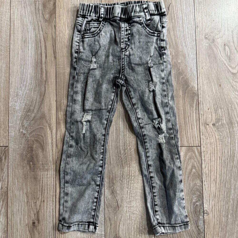 George Hats Acid Wash Denim Pants